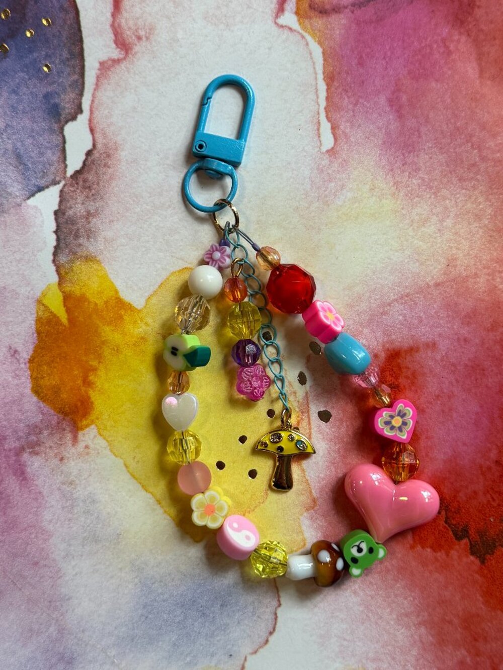 THE GEMINI MINI YELLOW MUSHROOM BAG CHARM